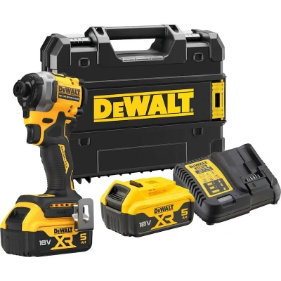 Image de DEWALT DCF850P2T QW Visseuse à chocs sans fil 18V XR Brushless ultra compacte 3 vitesses en TSTAK (2x batterie 5.0Ah + chargeu