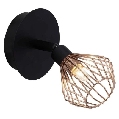 Afbeelding van Brilliant DALMA Wandlamp Koper;Zwart