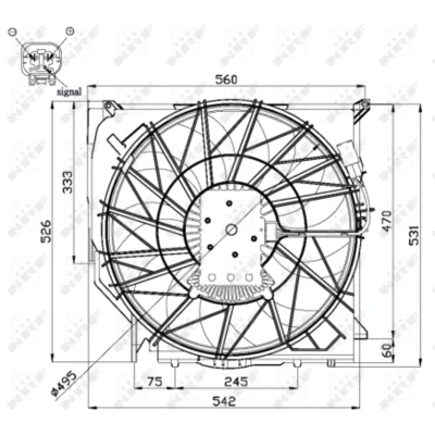 Afbeelding van Koelventilatorwiel NRF 47672