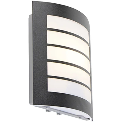 Afbeelding van QAZQA miro Moderne Wandlamp voor buiten 1 lichts D 65 mm Zwart Buitenverlichting
