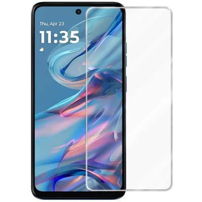 Afbeelding van Cadorabo Screenprotector geschikt voor Motorola Moto G45 Pantser film Beschermende in KRISTALHELDER Geharde (Tempered) display beschermglas 9H hardheid met 3D Touch