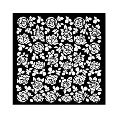 Afbeelding van Creative Expressions Stamperia sjabloon dik motief edelrozen wit één maat 18 x cm