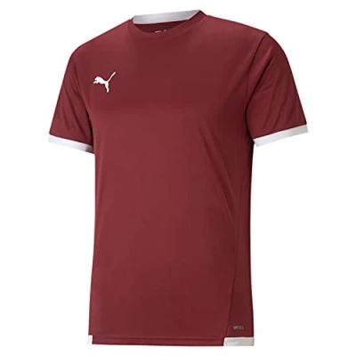 Afbeelding van Puma Teamliga Shirt Korte Mouw Heren Bordeaux / Wit Maat: L