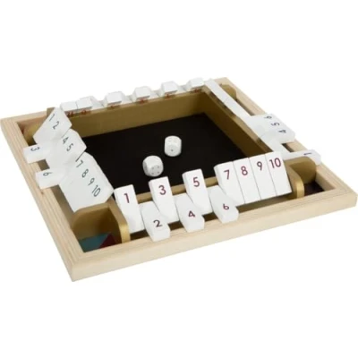 Afbeelding van Small Foot Shut the Box Houten Dobbelspel Gouden Editie