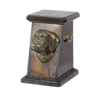 Afbeelding van Elegante urn hond voor teckel met beeld, ter nagedachtenis aan je