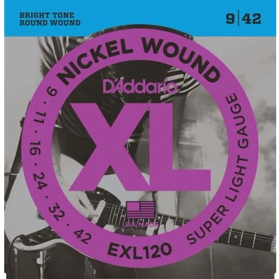Image de JEU DE CORDES GUITARE D&#039;ADDARIO EXL 120