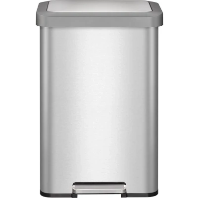 Afbeelding van EKO Cozy pedaalemmer 45 ltr, Stainless steel Plastic mat RVS