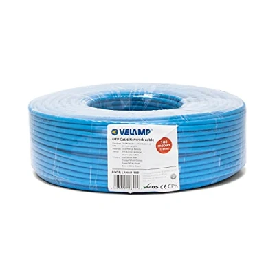 Afbeelding van Ethernet netwerkkabel CAT6, AWG24, CCA, UTP, RJ45 installatiekabel blauw (100 meter) voor thuis en op kantoor