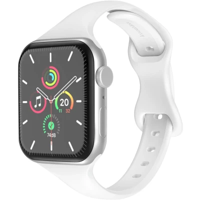 Afbeelding van imoshion Active Sport siliconen bandje Geschikt voor Apple Watch 1, 2, 3, 4, 5, 6, 7, 8, 9, 10 (42 mm), SE 38/40/41 mm Wit One Size