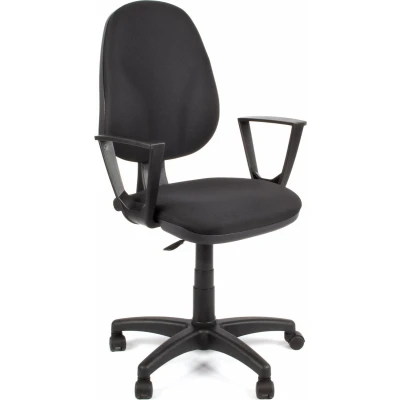 Afbeelding van Linea Fabbrica Tiger 01 Zwart/Zwart Bureaustoel Met Armleuning