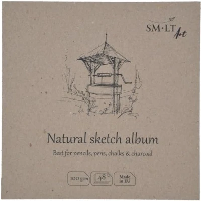 Afbeelding van SMLT Schetsboek Vierkant 14 cm 100gr 48 vel Natuurwit