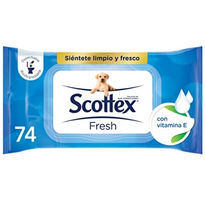 Afbeelding van scottex Fresh vochtig toiletpapier, 74 stuks