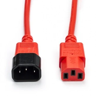 Afbeelding van ACT AK5106 Stroomkabel 230V C13/C14 Rood 1,8 meter