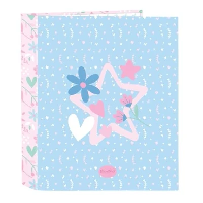 Afbeelding van Ringmap BlackFit8 Smile Blauw Roze A4 27 x 33 6 cm