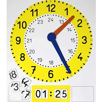 Afbeelding van WISSNER® aktiv lernen Magnetisch horlogebord 36 x 29 cm met cijferset