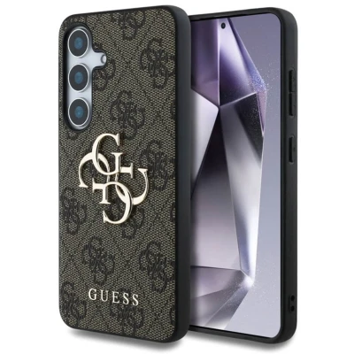 Afbeelding van Guess PU 4G Metal Logo Case Samsung Galaxy S25 Bruin