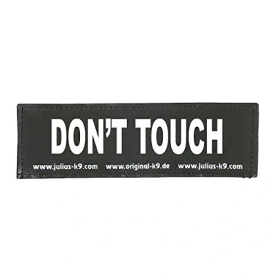 Afbeelding van 1 paar verwisselbare &quot;Don&#039;t Touch&quot; patches maat S zwart