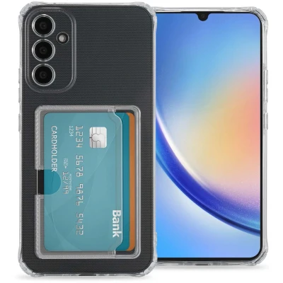 Afbeelding van iMoshion Hoesje Geschikt voor Samsung Galaxy A34 (5G) met Pasjeshouder Softcase Backcover pashouder 3.0 Transparant