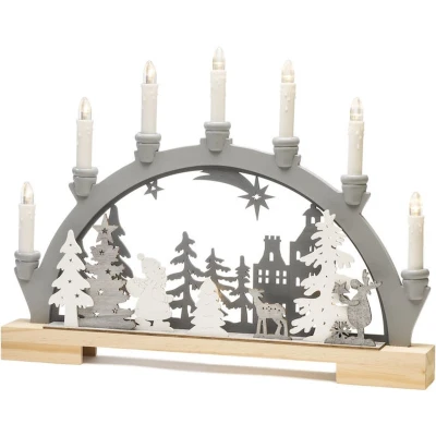 Afbeelding van Konstsmide 3260 320 Kerstboog Bos Warmwit LED Grijs