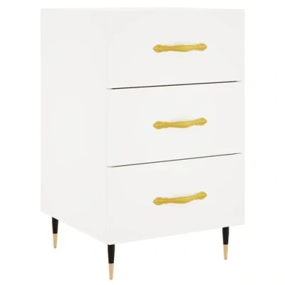 Afbeelding van vidaXL Nachtkastje 40x40x66 cm bewerkt hout wit