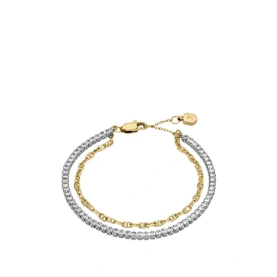 Afbeelding van Fossil Heritage Armband, Dames, Maat: One Size, Silver, gold