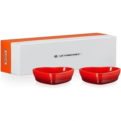 Afbeelding van Le Creuset Ramekin In Hartvorm Set Van 2 Kersenrood 0,35l