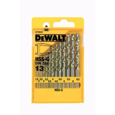 Afbeelding van DEWALT DT5922 QZ HSS G metaalborenset in cassette (1,5mm 6,5mm) per 0,5mm 13 delig