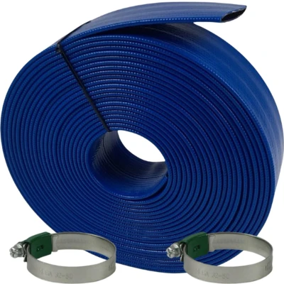 Afbeelding van Hydro S Platte waterslang Light PVC 25 mm 3 bar blauw 100 meter