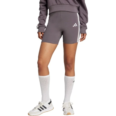 Afbeelding van adidas Sportswear Essentials 3 Stripes High Waisted Biker Short Dames Grijs S