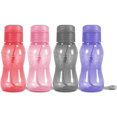 Afbeelding van MILTON Set van 4 herbruikbare waterflessen 200 ml klapdeksel BPA vrij vaatwasser en diepvriesbestendig geschikt voor kinderen volwassenen picknick, school,