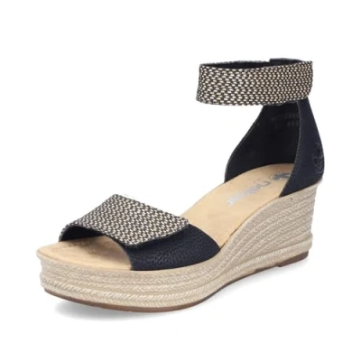 Afbeelding van Rieker Sandalen Hak Zwart Maat 37