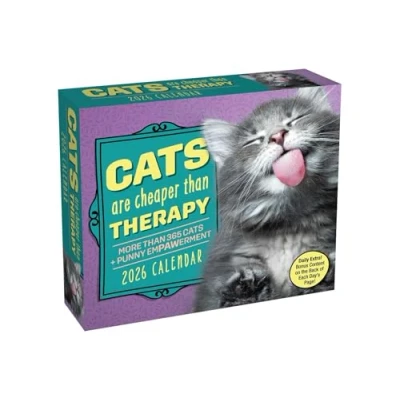 Afbeelding van Cats Are Cheaper Than Therapy 2026 Day To Calendar: More 365