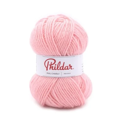 Afbeelding van Phildar Phil Charly wolbol, 50 g breiwol 100% acryl naald nr. 4 kleur AUBEPINE