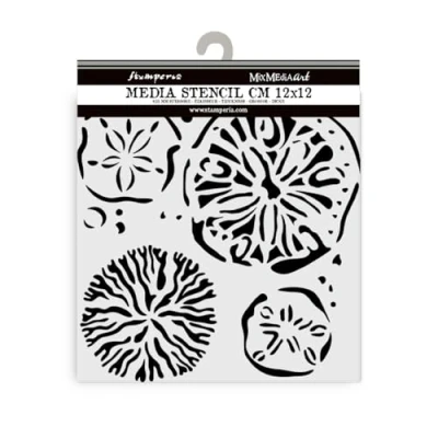 Afbeelding van Stamperia Silent Sea Thick Stencil 12x12cm Sponges (KSTDS38)