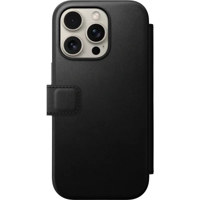 Afbeelding van Nomad Modern Leren Folio iPhone 16 Pro Zwart NM01680185