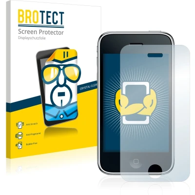 Afbeelding van BROTECT Screenprotector voor Apple iPhone 3GS Folie Beschermfolie transparant (2 Stuks)