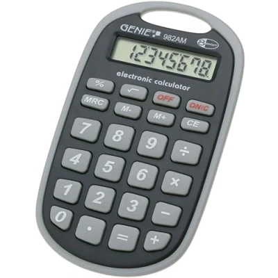Afbeelding van Genie 982 AM Rekenmachine 8 cijfers grijs