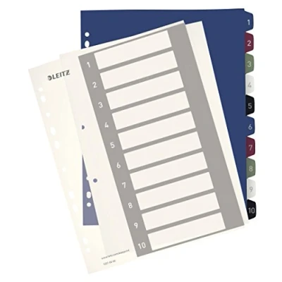 Afbeelding van Leitz 1237 Style Register Din A4 1 10 Polypropyleen Meerdere Kleuren Tabbladen 00