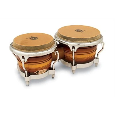Image de Latin Percussion LP201AX 2MSB LP Generation II Bongos 7 1/4 + 8 5/8 sunburst / chrome