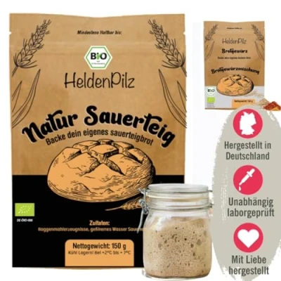 Afbeelding van Broodbakset Natuurlijk zuurstofdeeg Knapperig brood Met receptenhandleiding (rogge)