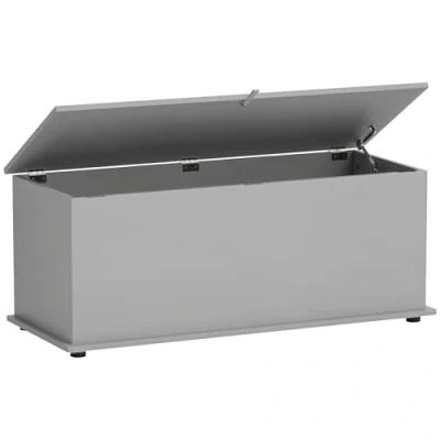 Afbeelding van HOMCOM Opbergkist 100x40x40cm Spaanplaat Grijs