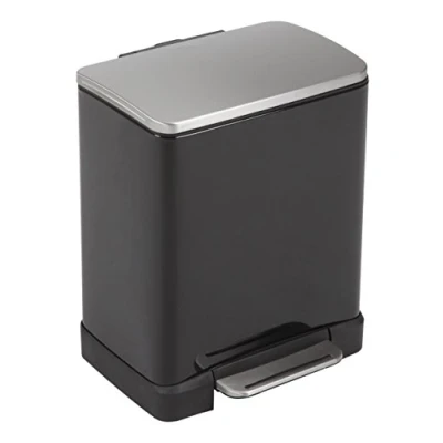 Afbeelding van Eko E Cube pedaalemmer 10 en 9 liter zwart