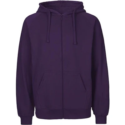 Afbeelding van Fairtrade Men&#039;s Zip Hoodie met capuchon Purple S