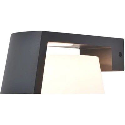 Afbeelding van LUTEC Moon wandlamp voor buiten LED donkergrijs