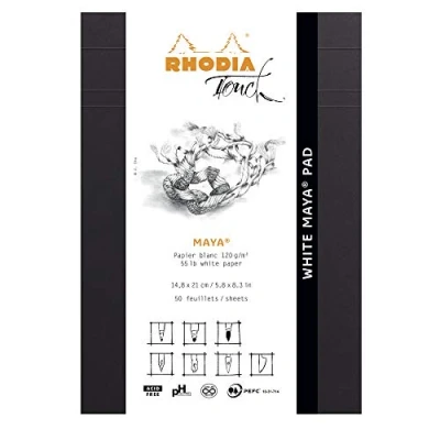 Afbeelding van Rhodia White Maya pad A5 blank papier