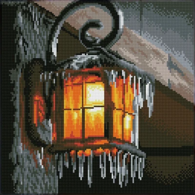 Afbeelding van Full Diamond Painting Volwassenen Hobby Volledig Pakket Vierkante Steentjes DQ8.022 Dotz® Magische lantaarn 34.5 x 34.5cm