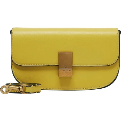 Afbeelding van LIEBESKIND BERLIN Leren Schoudertas Harris Luka Crossbody Bag Hightech Donkergeel