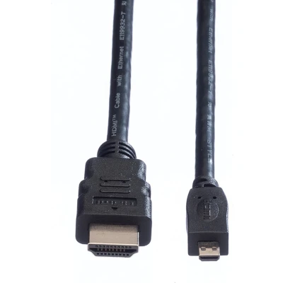 Afbeelding van VALUE HDMI High Speed Kabel met Ethernet, m MICRO M, 2