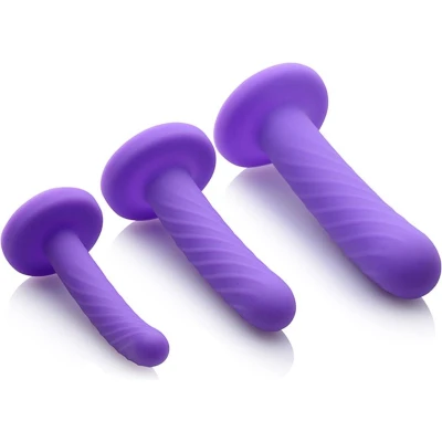 Afbeelding van XR Brands Tri Play 3 Piece Silicone Dildo Set purple