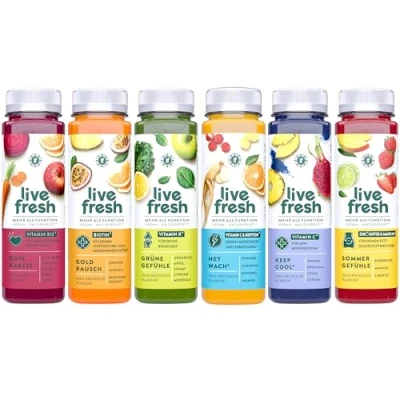 Afbeelding van LiveFresh Probierpaket 6 Wellness Säfte &amp; Nicht erhitzt.